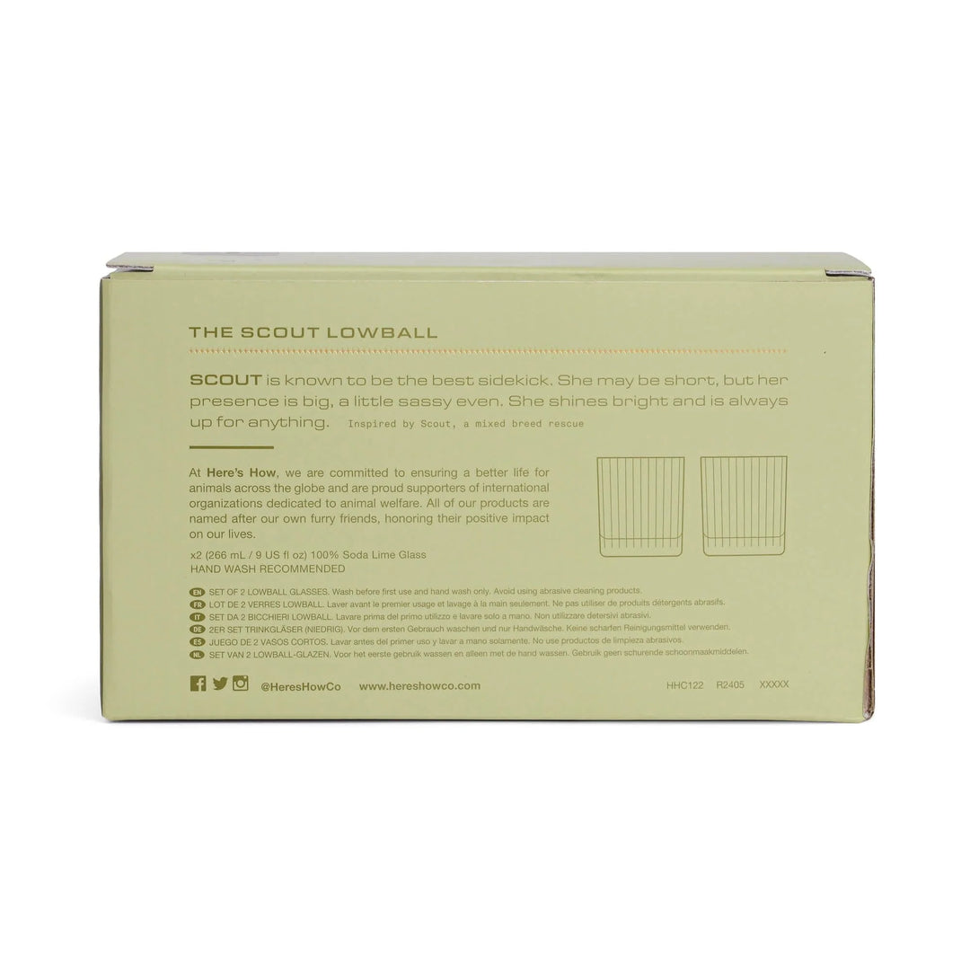 The Scout Lowball Glass Set of 2 - Olive