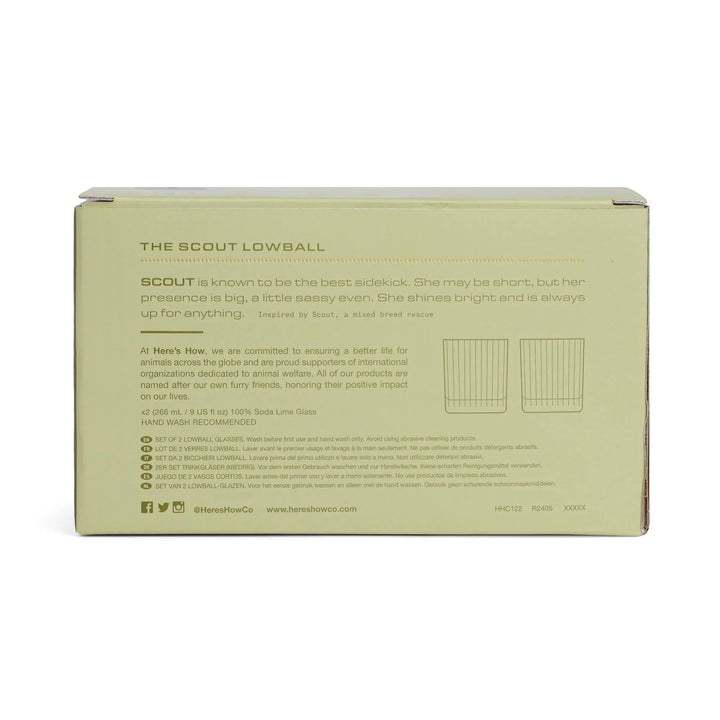 The Scout Lowball Glass Set of 2 - Olive