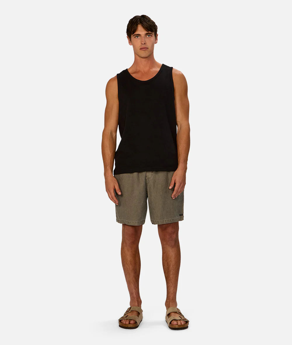 The Marina Linen Short - Shamrock