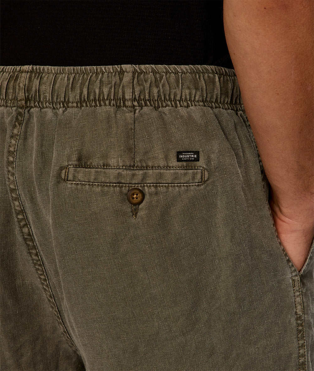 The Marina Linen Short - Shamrock