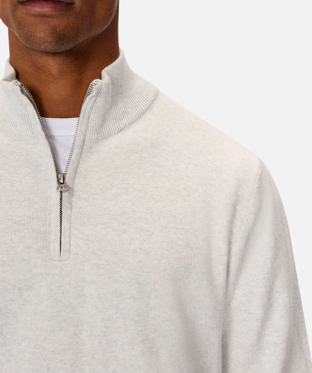 The Lakewood Zip Knit - Snow Marle