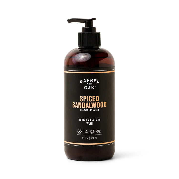 Hair Face and Body All-In-One Wash - Spiced Sandalwood 473ml
