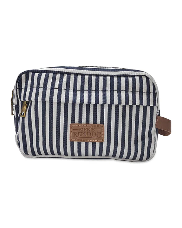 Canvas & Microfibre Leather Toiletry Bag