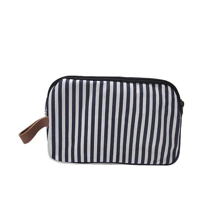Canvas & Microfibre Leather Toiletry Bag