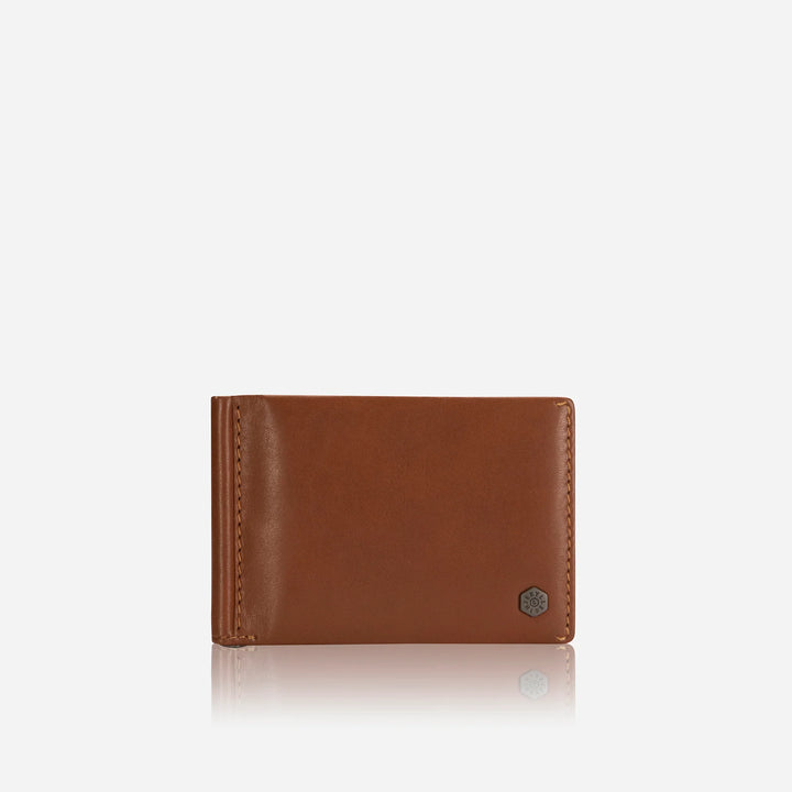 Leather Money Clip Wallet - Tan