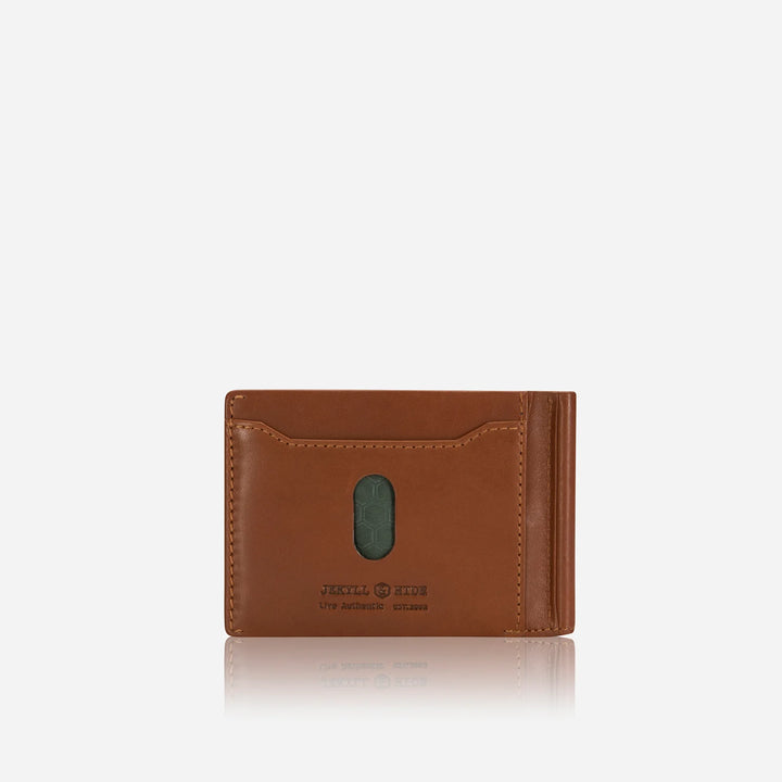Leather Money Clip Wallet - Tan