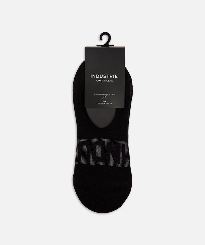 The 3 Pack Tech Socks - Black