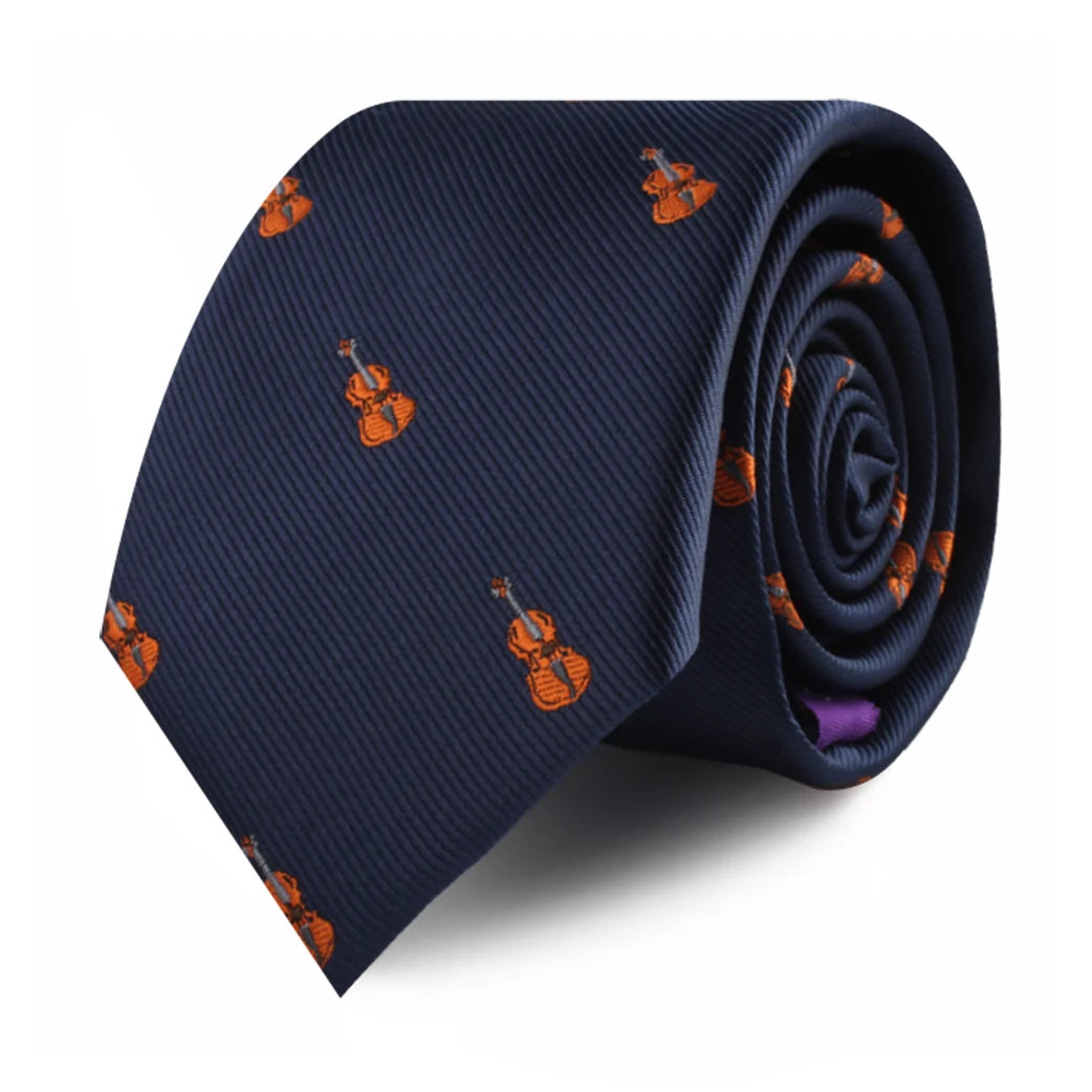 Violin Skinny Tie