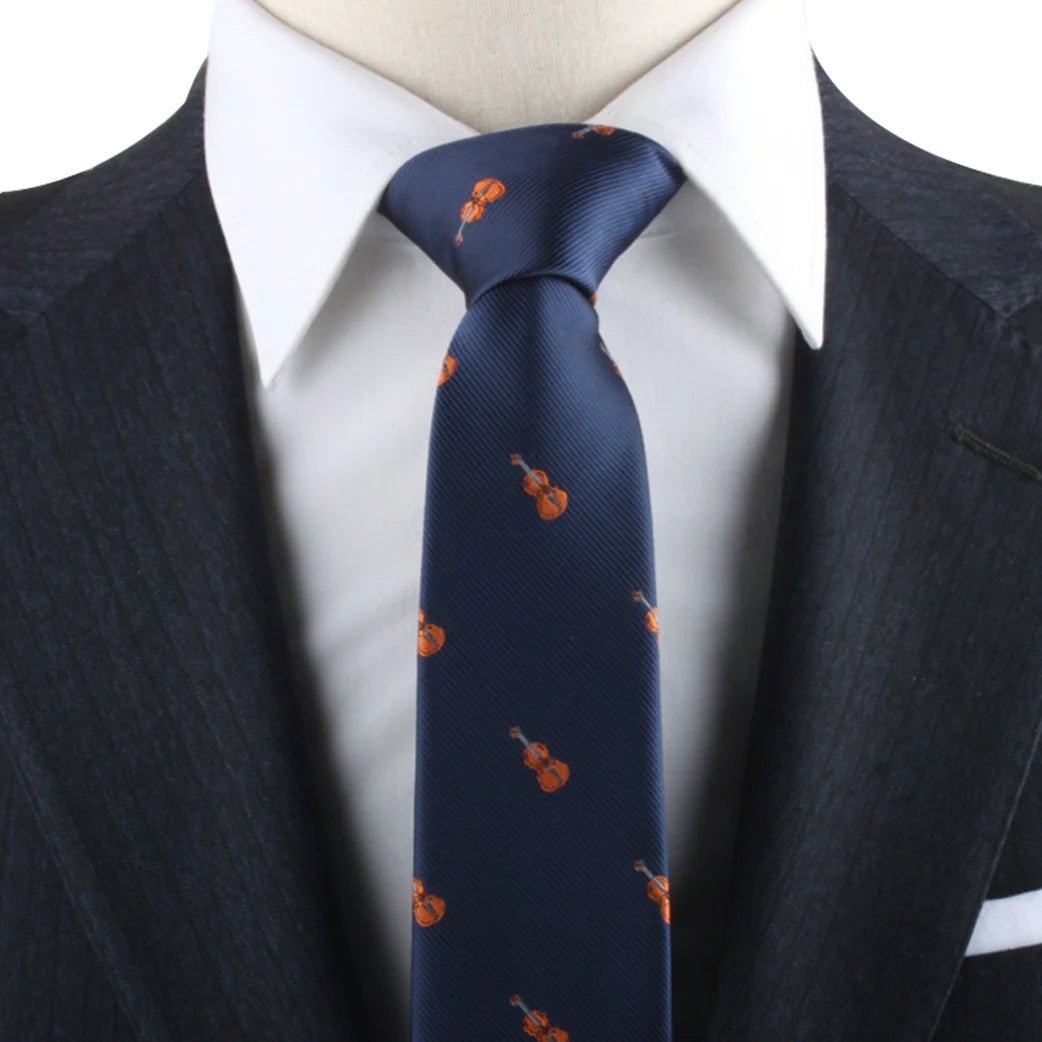 Violin Skinny Tie