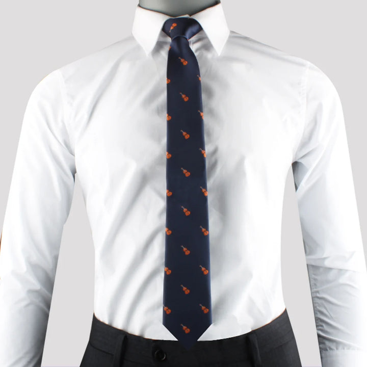 Violin Skinny Tie