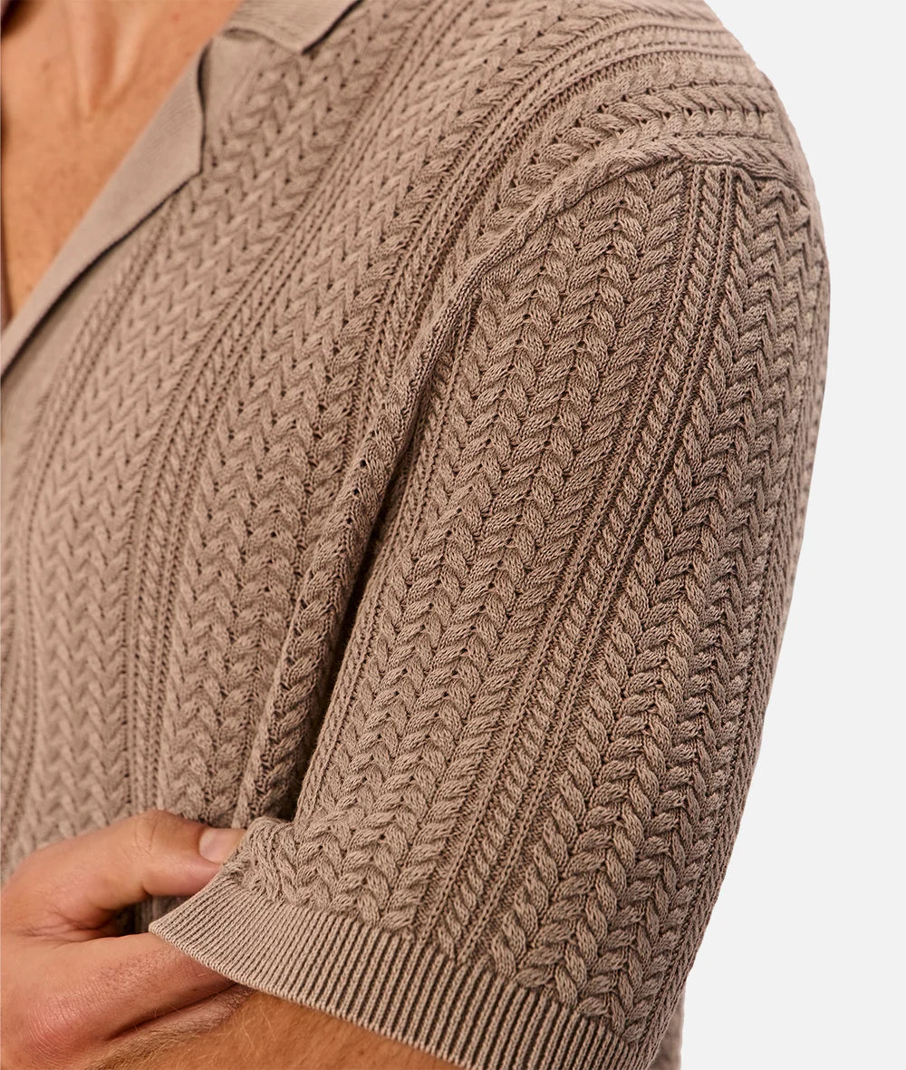 The Washed Alessio S/S Shirt - Washed Brown