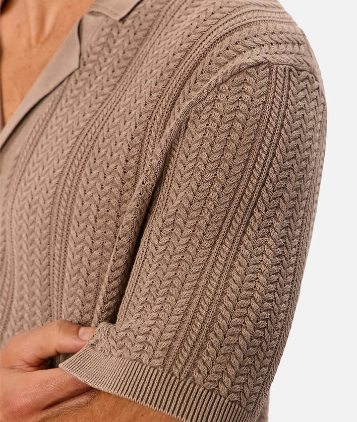 The Washed Alessio S/S Shirt - Washed Brown