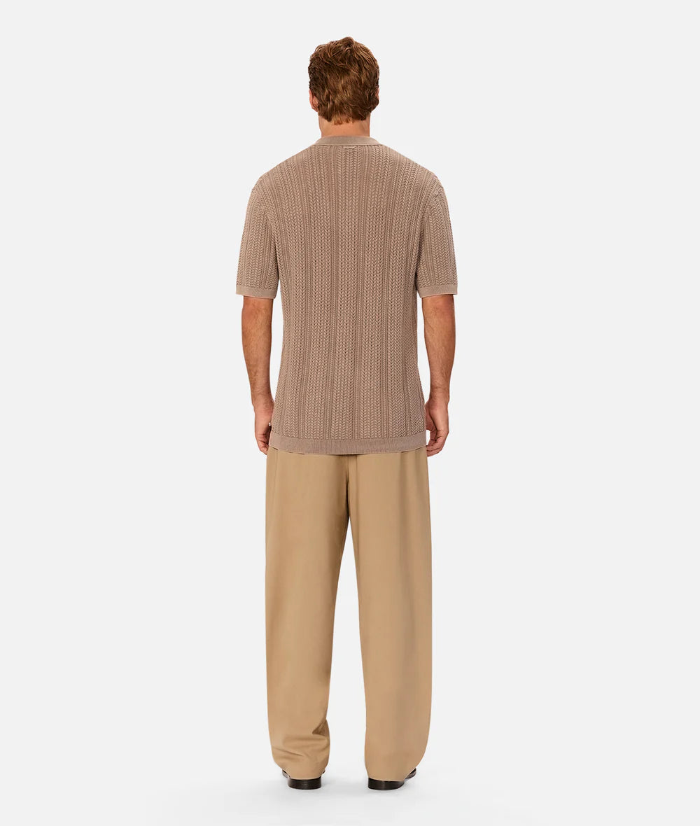The Washed Alessio S/S Shirt - Washed Brown