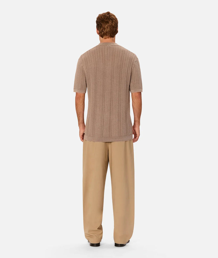 The Washed Alessio S/S Shirt - Washed Brown