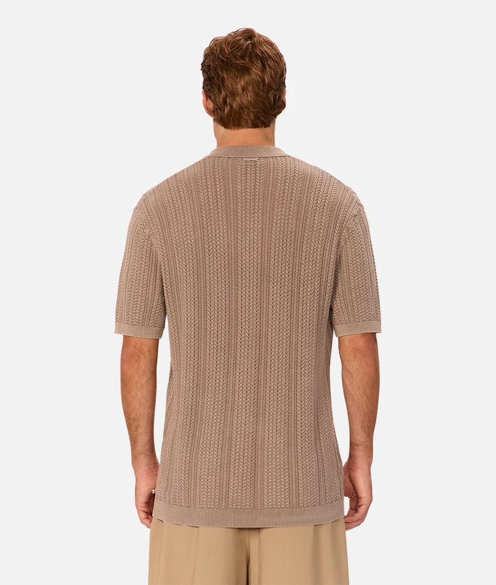 The Washed Alessio S/S Shirt - Washed Brown