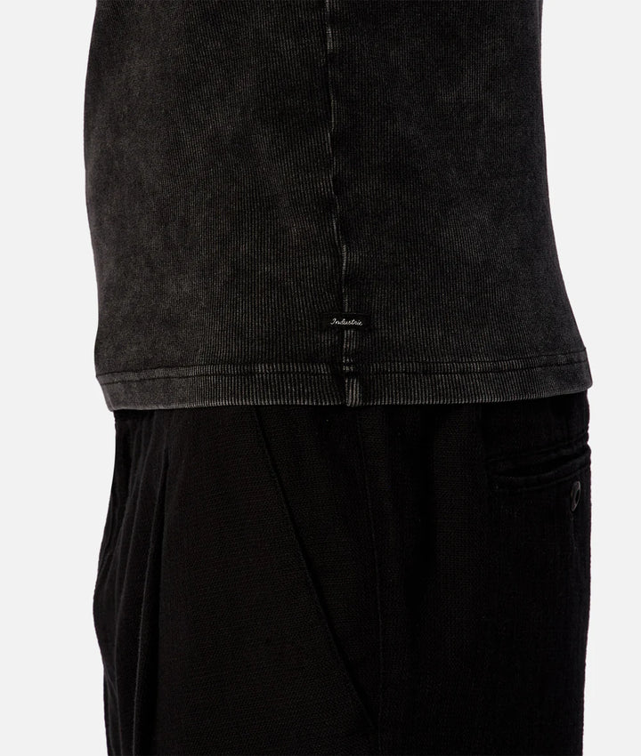 The Washed Brando Ribbed Singlet - Washed Black