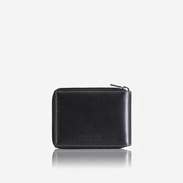 Large Zip Around Wallet With Coin - Black