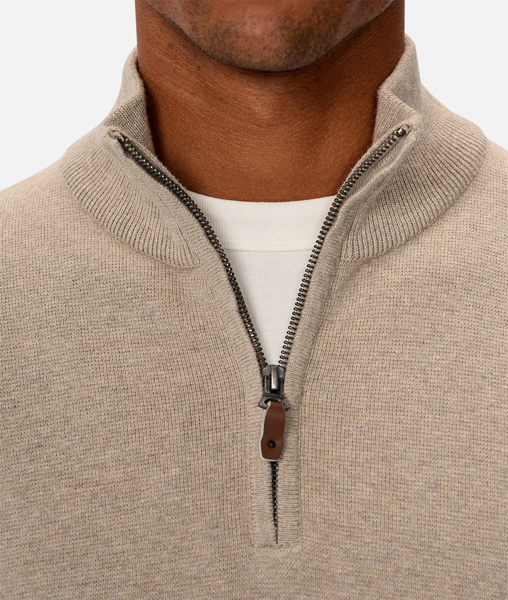 The Lakewood Zip Neck - Wheat