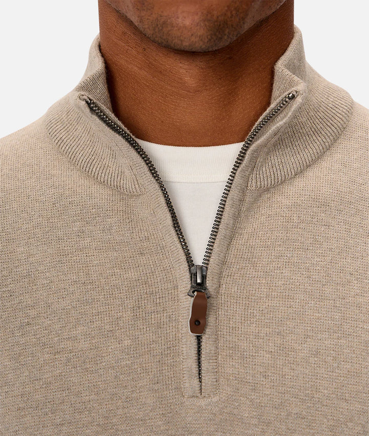 The Lakewood Zip Neck - Wheat