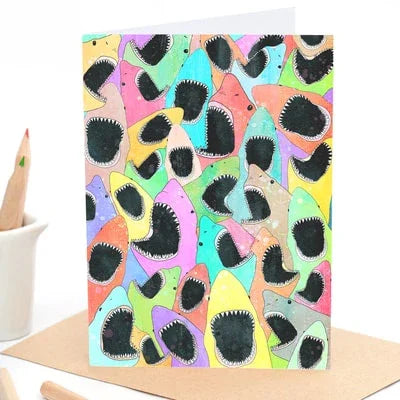 Sharks! - Greeting Card