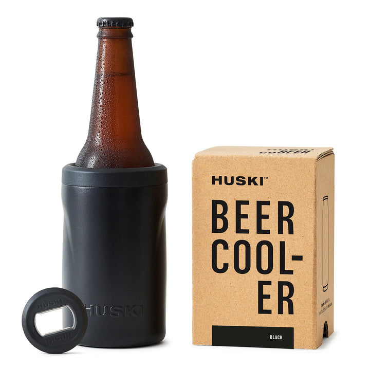 Huski Beer Cooler 2.0 in Black – keeps beer bottles and cans cold