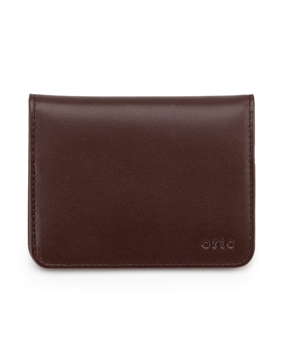 Leather Bifold Card Holder - Chocolate