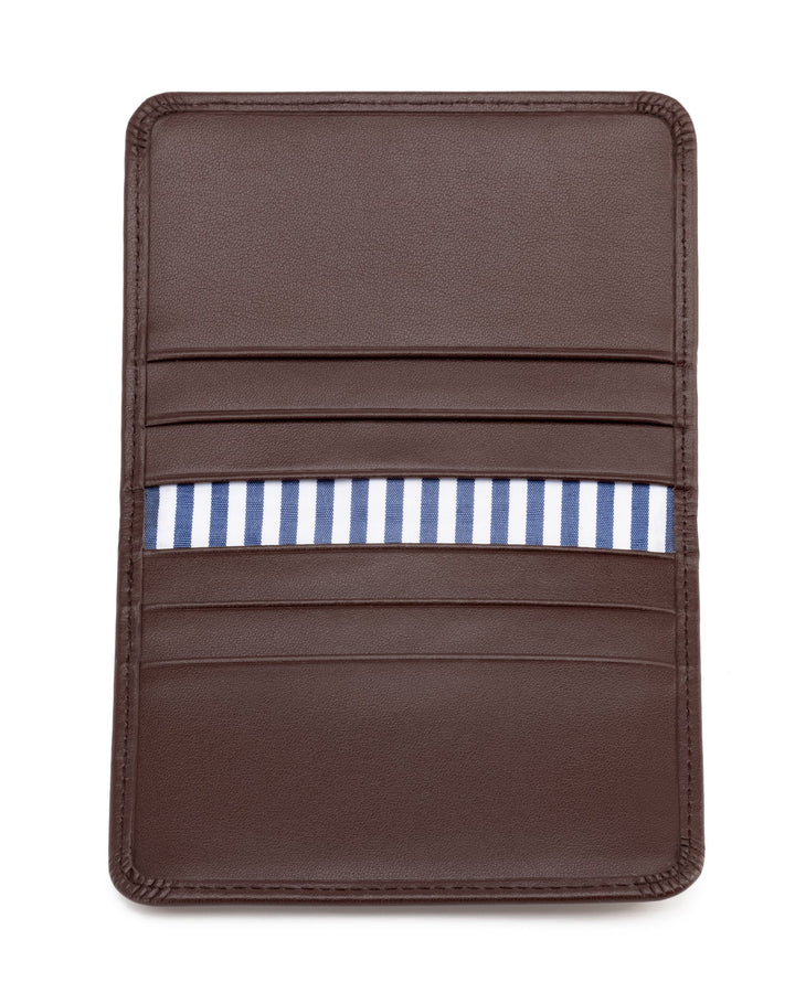 Leather Bifold Card Holder - Chocolate
