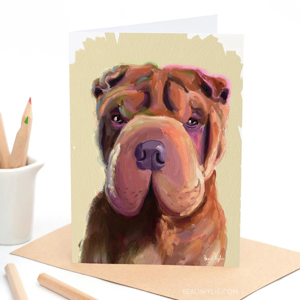 Snoop the Shar Pei - Greeting Card