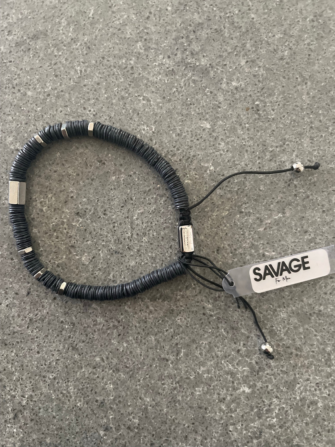 Shell Discs Stainless Steel Bead Macrame Bracelet