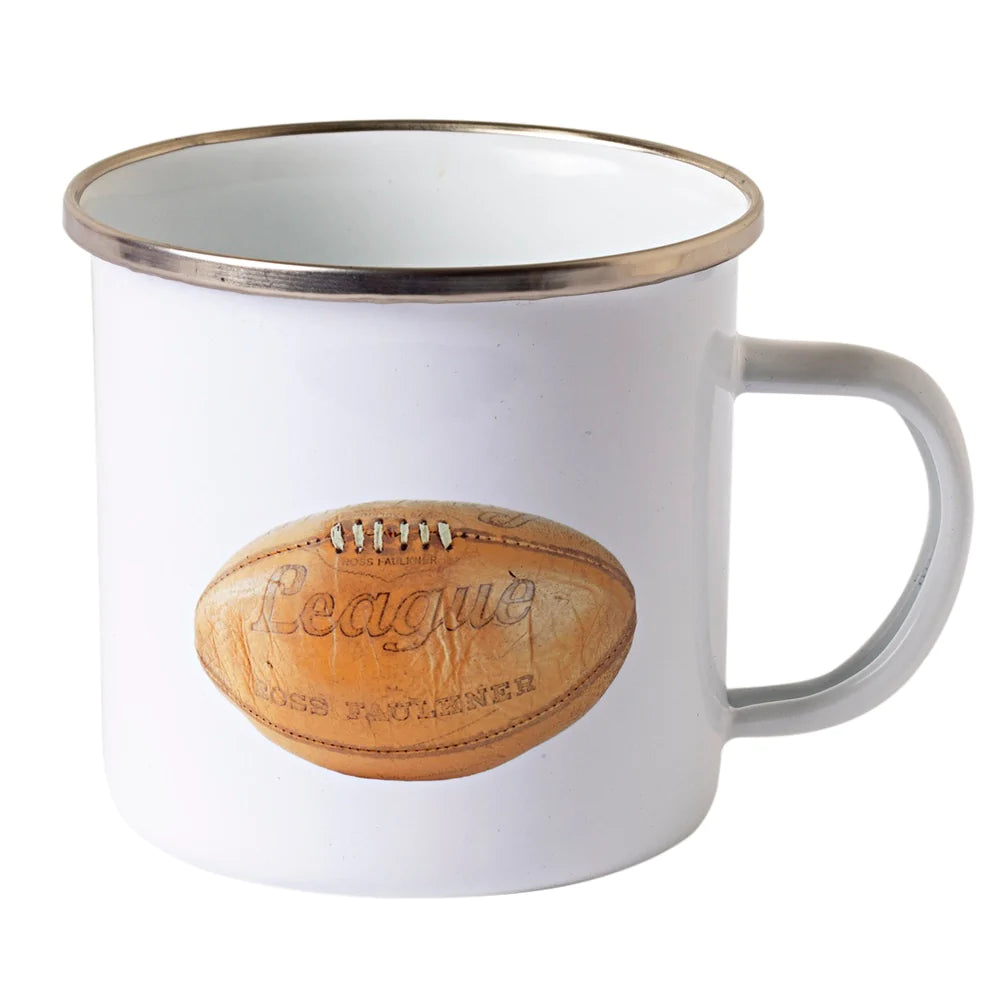 Vintage Rugby League Enamel Mug