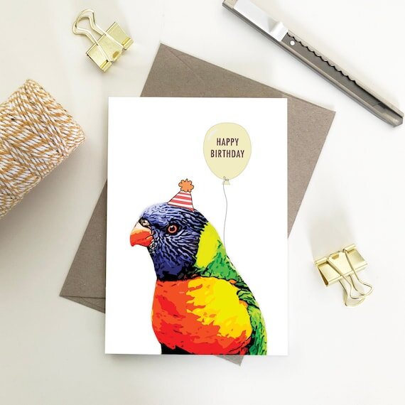 Happy Birthday Rainbow Lorikeet