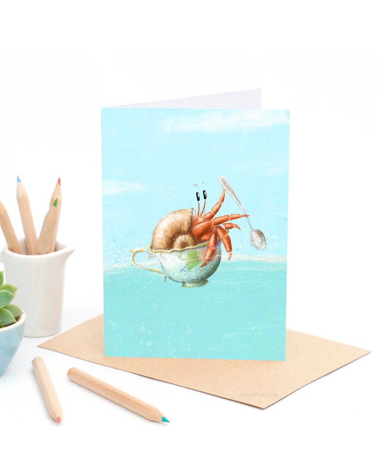 She Went to Sea in a Teacup- Greeting Card